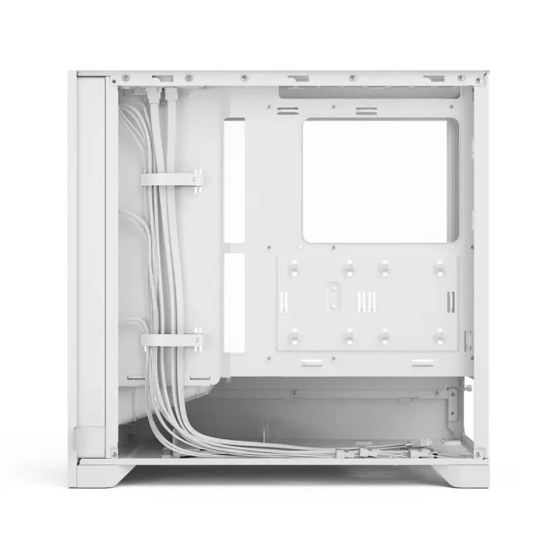 Fractal Design Pop 2 Air Valge TG RGB Midi Tower arvutikorpus — ATX/Micro‑ATX/Mini‑ITX, karastatud klaas, 3x120 mm esiventilaatorid