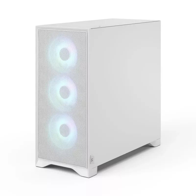 Fractal Design Pop 2 Air Valge TG RGB Midi Tower arvutikorpus — ATX/Micro‑ATX/Mini‑ITX, karastatud klaas, 3x120 mm esiventilaatorid