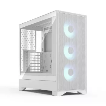 Fractal Design Pop 2 Air Valge TG RGB Midi Tower arvutikorpus — ATX/Micro‑ATX/Mini‑ITX, karastatud klaas, 3x120 mm esiventilaatorid