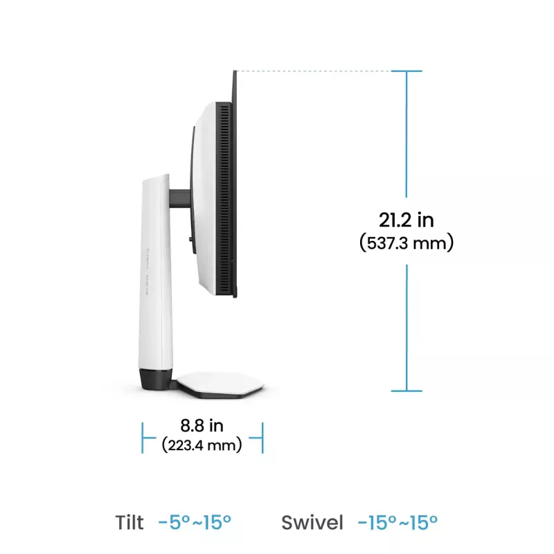 BenQ EX271UZ arvutimonitor 67,3 cm (26,5 tolli) 3840 x 2160 pikslit 4K Ultra HD OLED must, valge