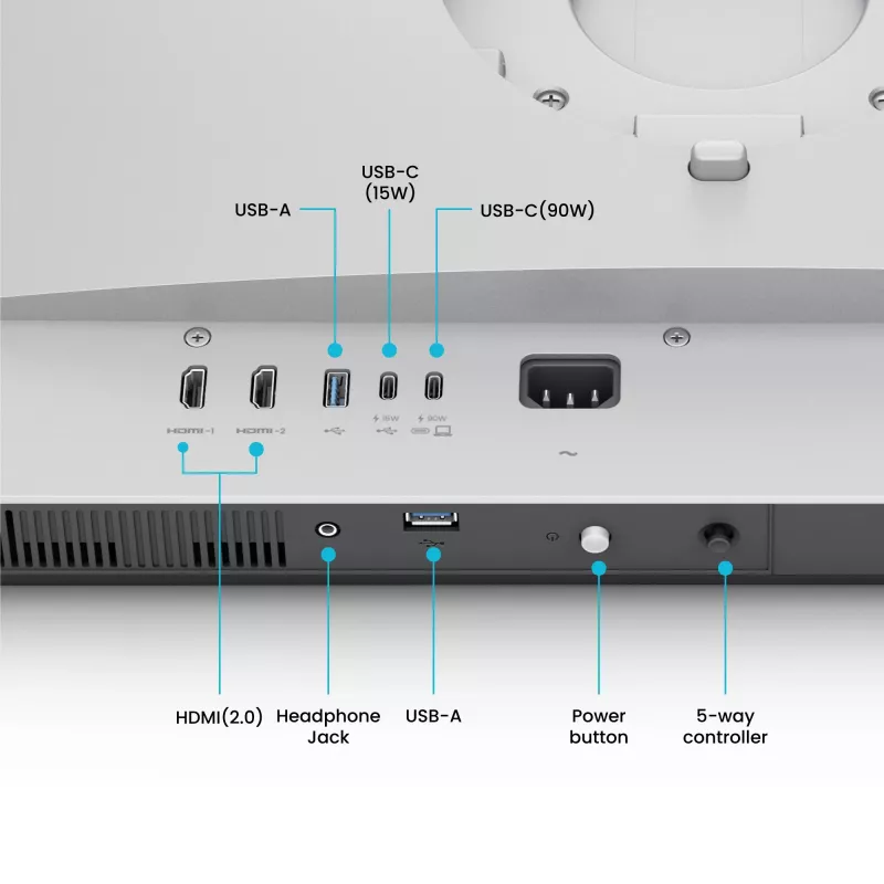 27-tolline BenQ MA270UP IPS-arvutikuvar 3840 x 2160 4K Ultra HD, 5 ms, 450 cd/m², USB-C, sisseehitatud kõlarid, VESA, valge