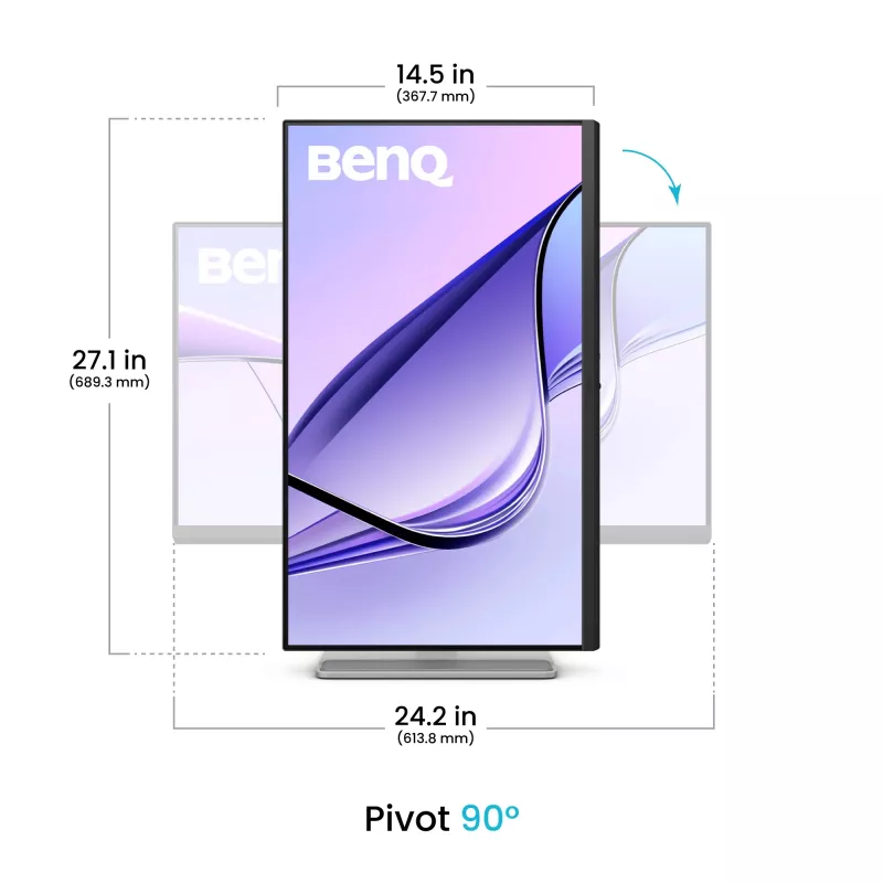 27-tolline BenQ MA270UP IPS-arvutikuvar 3840 x 2160 4K Ultra HD, 5 ms, 450 cd/m², USB-C, sisseehitatud kõlarid, VESA, valge
