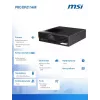 Lauaarvuti MSI PRO DP21 14M-243BEU — Intel Core i5-14400, Wi‑Fi, Bluetooth, must