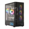 Arvutikorpus MODECOM VOLCANO AQ400 ARGB MIDI Must — MODECOM MC-A-AQ400-4FA-B