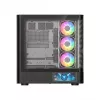 Arvutikorpus MODECOM VOLCANO AQ400 ARGB MIDI Must — MODECOM MC-A-AQ400-4FA-B