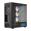 Arvutikorpus MODECOM VOLCANO AQ400 ARGB MIDI Must — MODECOM MC-A-AQ400-4FA-B