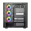 Arvutikorpus MODECOM VOLCANO AQ400 ARGB MIDI Must — MODECOM MC-A-AQ400-4FA-B