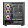 Arvutikorpus MODECOM VOLCANO AQ400 ARGB MIDI Must — MODECOM MC-A-AQ400-4FA-B