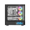 Arvutikorpus MODECOM VOLCANO AQ400 ARGB MIDI Must — MODECOM MC-A-AQ400-4FA-B