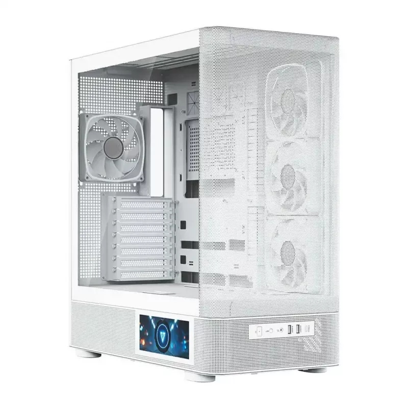 MODECOM VOLCANO AQ400 ARGB MIDI tornarvuti korpus, valge
