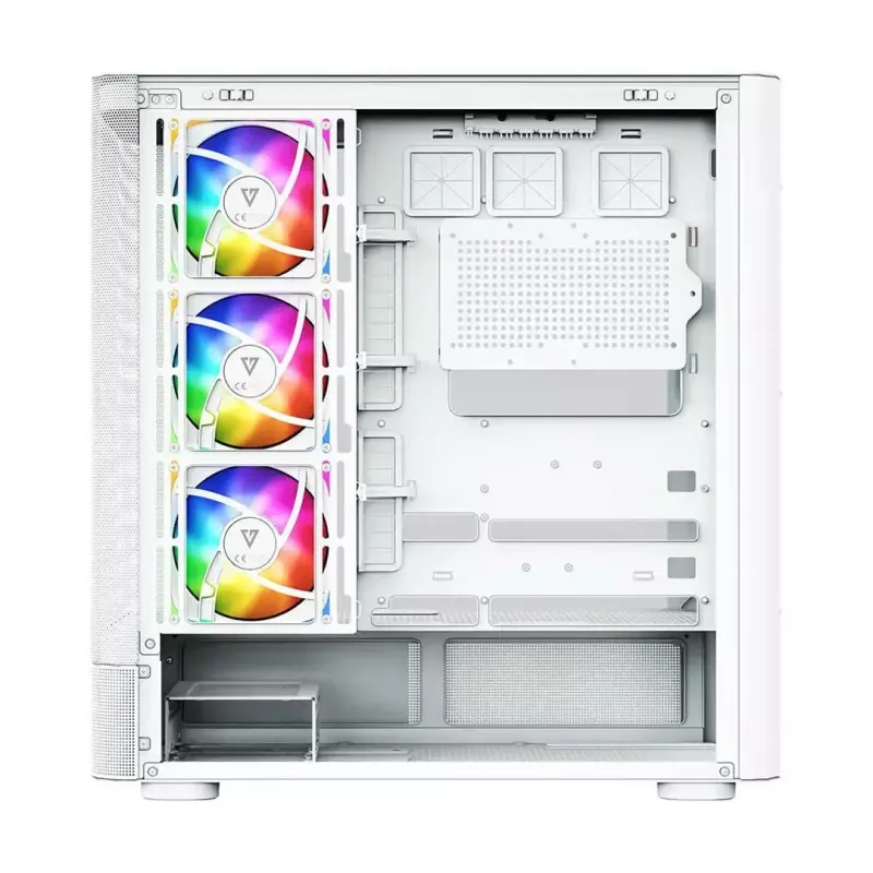 MODECOM VOLCANO AQ400 ARGB MIDI tornarvuti korpus, valge