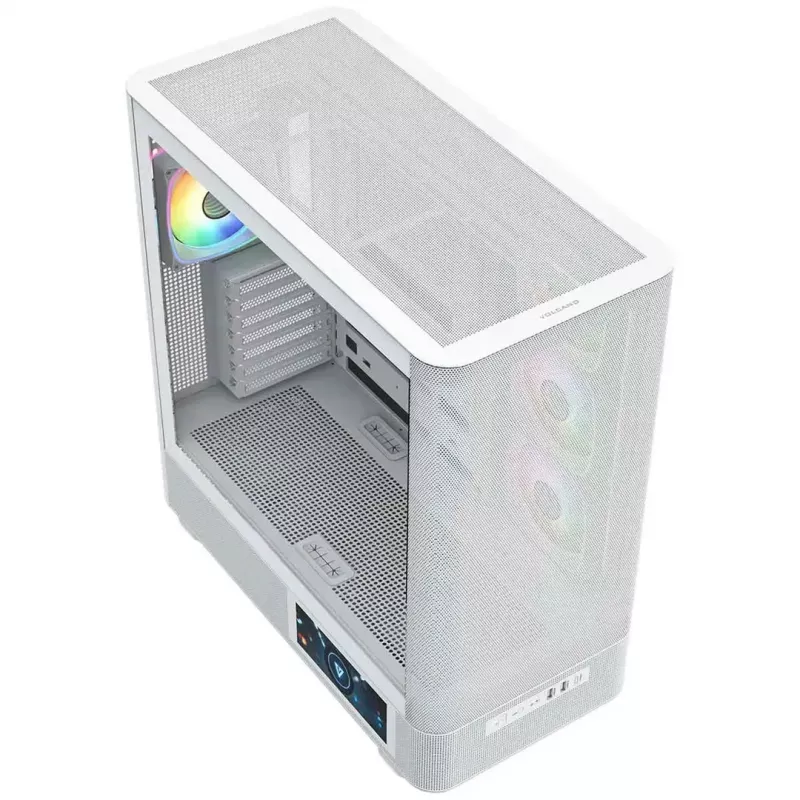 MODECOM VOLCANO AQ400 ARGB MIDI tornarvuti korpus, valge