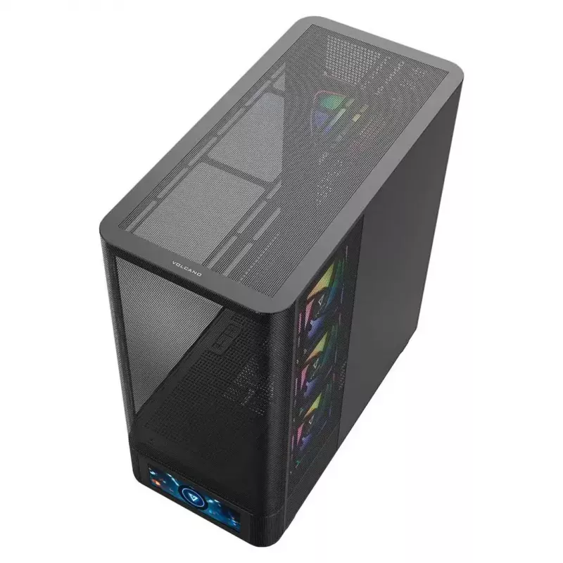 Arvuti korpus MODECOM VOLCANO AQ500 ARGB MIDI must