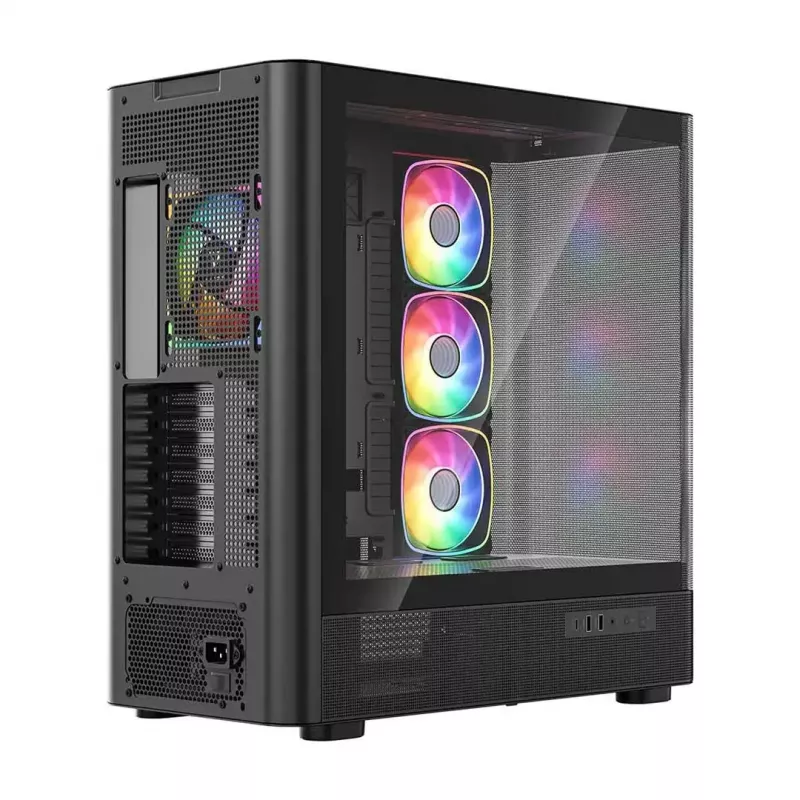 Arvuti korpus MODECOM VOLCANO AQ500 ARGB MIDI must