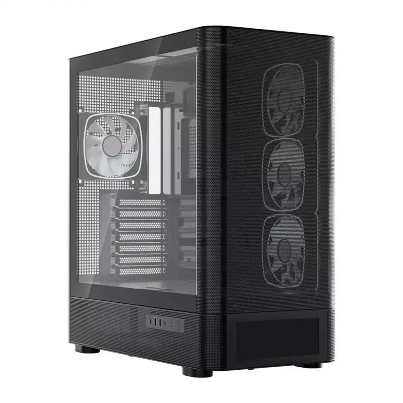 Arvuti korpus MODECOM VOLCANO AQ500 ARGB MIDI must
