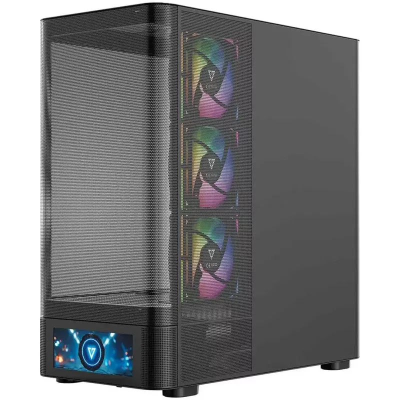 Arvuti korpus MODECOM VOLCANO AQ500 ARGB MIDI must