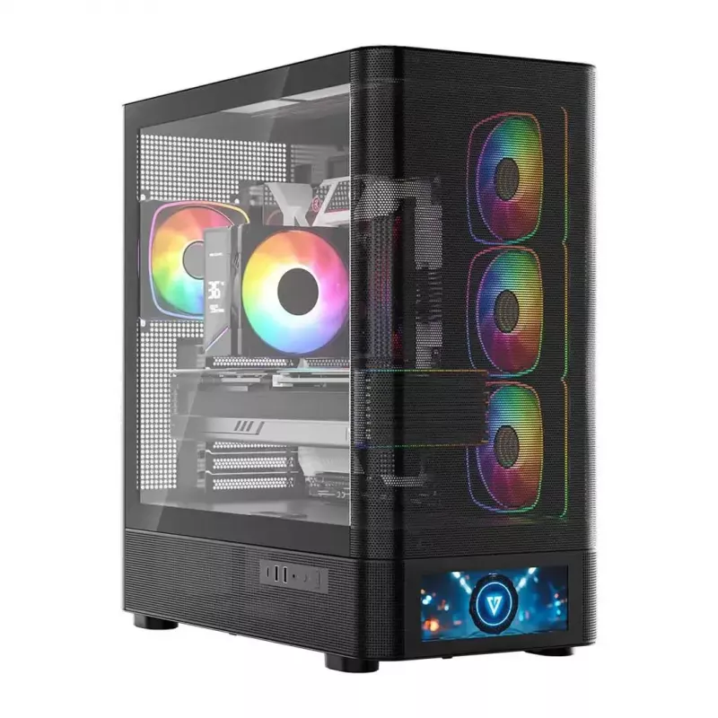 Arvuti korpus MODECOM VOLCANO AQ500 ARGB MIDI must