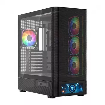 Arvuti korpus MODECOM VOLCANO AQ500 ARGB MIDI must