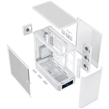 Arvutikorpus MODECOM VOLCANO AQ500 ARGB MIDI valge