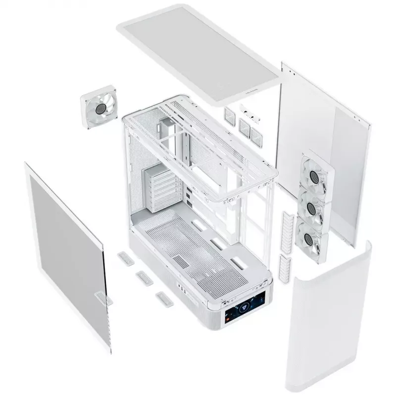 Arvutikorpus MODECOM VOLCANO AQ500 ARGB MIDI valge