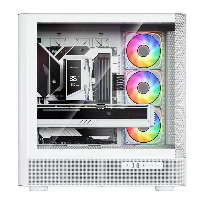 Arvutikorpus MODECOM VOLCANO AQ500 ARGB MIDI valge