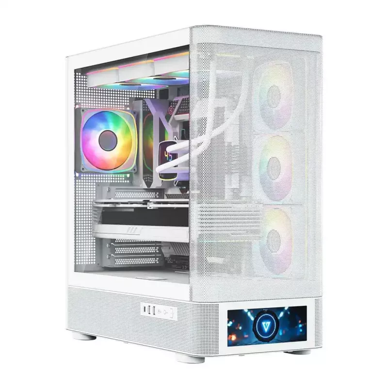 Arvutikorpus MODECOM VOLCANO AQ500 ARGB MIDI valge