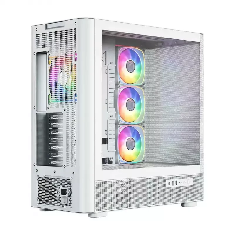 Arvutikorpus MODECOM VOLCANO AQ500 ARGB MIDI valge