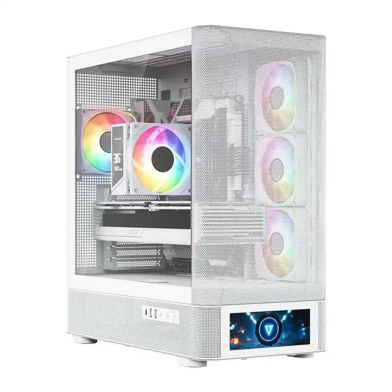 Arvutikorpus MODECOM VOLCANO AQ500 ARGB MIDI valge