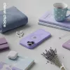 Crong Hybrid Matte Magnetic MagSafe-ümbris iPhone 17-le — poolläbipaistev lavendel, PC+TPU
