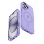 Crong Hybrid Matte Magnetic MagSafe-ümbris iPhone 17-le — poolläbipaistev lavendel, PC+TPU
