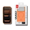 Crong Hybrid Matte Magnetic MagSafe-ümbris iPhone 17 Pro Max jaoks — PC+TPU, poolläbipaistev oranž