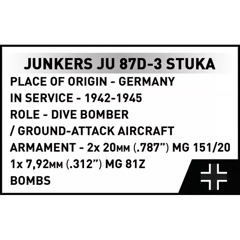 Cobi Blocks Junkers JU 87D-3 Stuka ehituskomplekt 556 tk