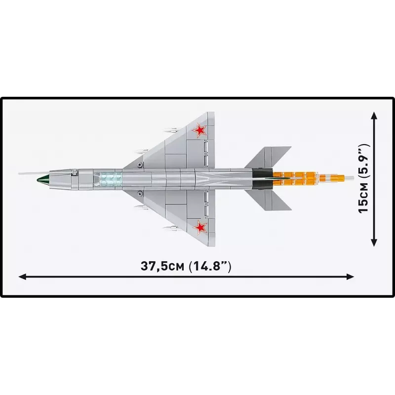 Ehitusklotsid Cobi Mig-21 MF 381 klotsi komplekt — ehitusmänguasi mudel
