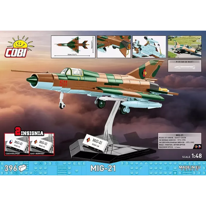 Cobi Mig-21 mudelikomplekt 396 tk – Cobi Blocks ehituskomplekt