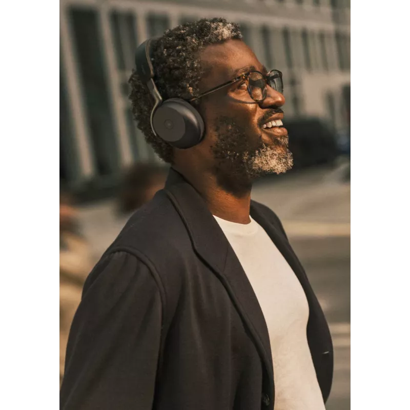 Jabra Evolve3 75 - UC Link390a (juhtmevaba laadimisalus) - must