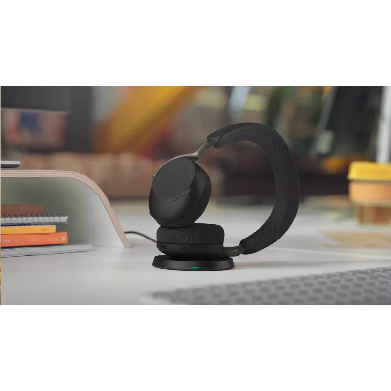 Jabra Evolve3 75 - MS Link390a (Juhtmeta laadimisalus) - Must