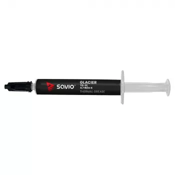 Termopasta SAVIO TG-01 2G — soojusjuhtivus 4,7 W/m·K, 2 ml, hall/must