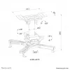 Laeprojektori kinnitus Neomounts CL25-530WH1 — täisliigutusega, maksimaalne koormus 45 kg, kõrgus 25,5 cm, valge