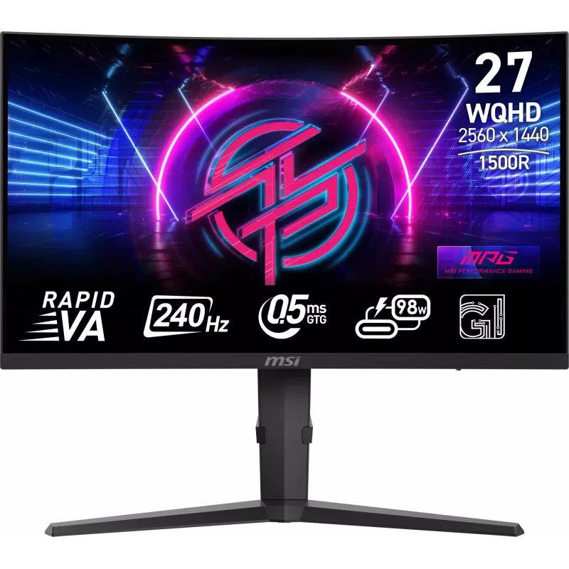 MSI MPG 275CQRXF arvutikuvar 68,6 cm (27 tolli) 2560 x 1440 pikslit Wide Quad HD Must