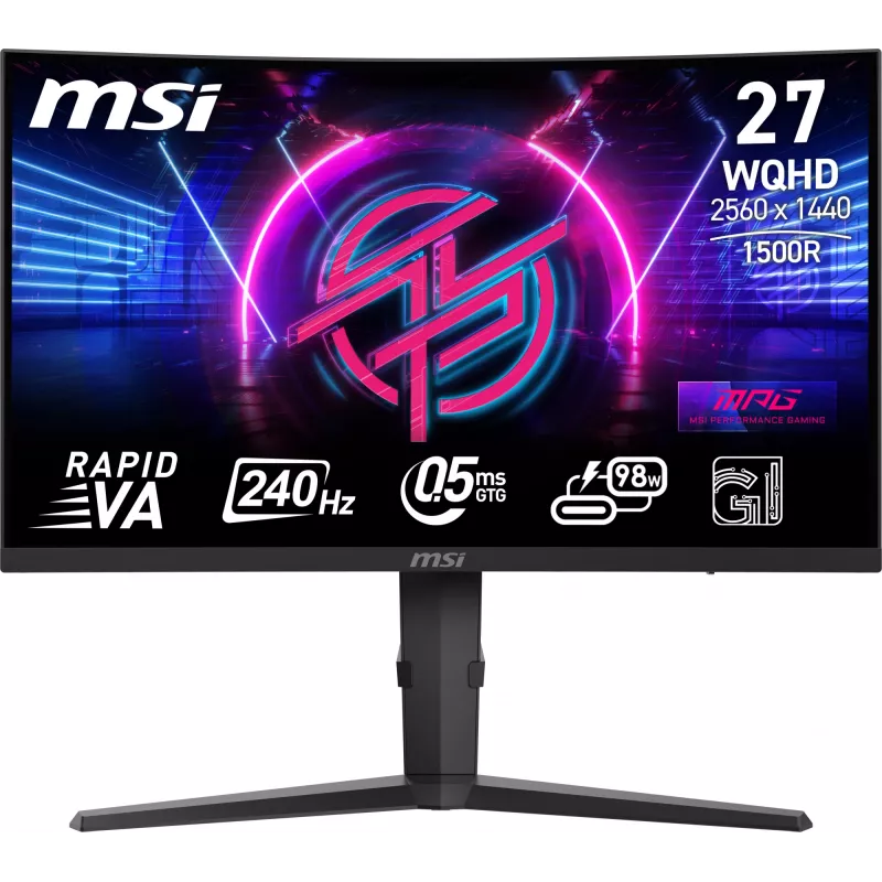 MSI MPG 275CQRXF arvutikuvar 68,6 cm (27 tolli) 2560 x 1440 pikslit Wide Quad HD Must