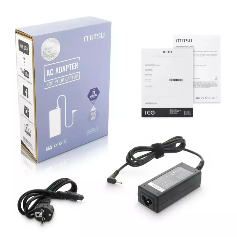 Toiteadapter MITSU ZM/AS19342E 19V 3,42A sülearvutitele ja kaasaskantavatele seadmetele
