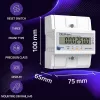 Kolmefaasiline energiamõõtur QOLTEC 50980 — 400 V, 100 A lähtestamisega