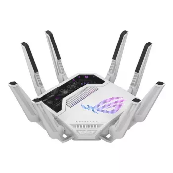 ASUS ROG Rapture GT-BE19000AI traadita ruuter 10 Gigabit Ethernet kolmeribaline (2,4 GHz / 5 GHz / 6 GHz) Valge