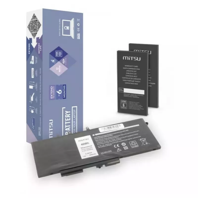 MITSU 5BM335 korduvlaetav sülearvuti aku Dellile, 6000 mAh