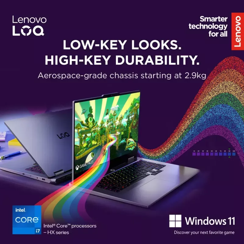 Sülearvuti Lenovo LOQ 17IRX10 17,3-tolline FHD IPS i7-13650HX 16 GB DDR5 1 TB SSD NVIDIA GeForce RTX 5060 8 GB Windows 11 Home Luna Grey
