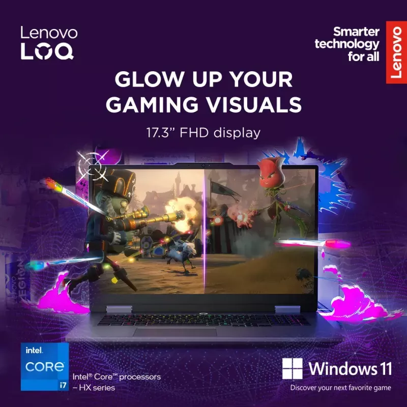 Sülearvuti Lenovo LOQ 17IRX10 17,3-tolline FHD IPS i7-13650HX 16 GB DDR5 1 TB SSD NVIDIA GeForce RTX 5060 8 GB Windows 11 Home Luna Grey