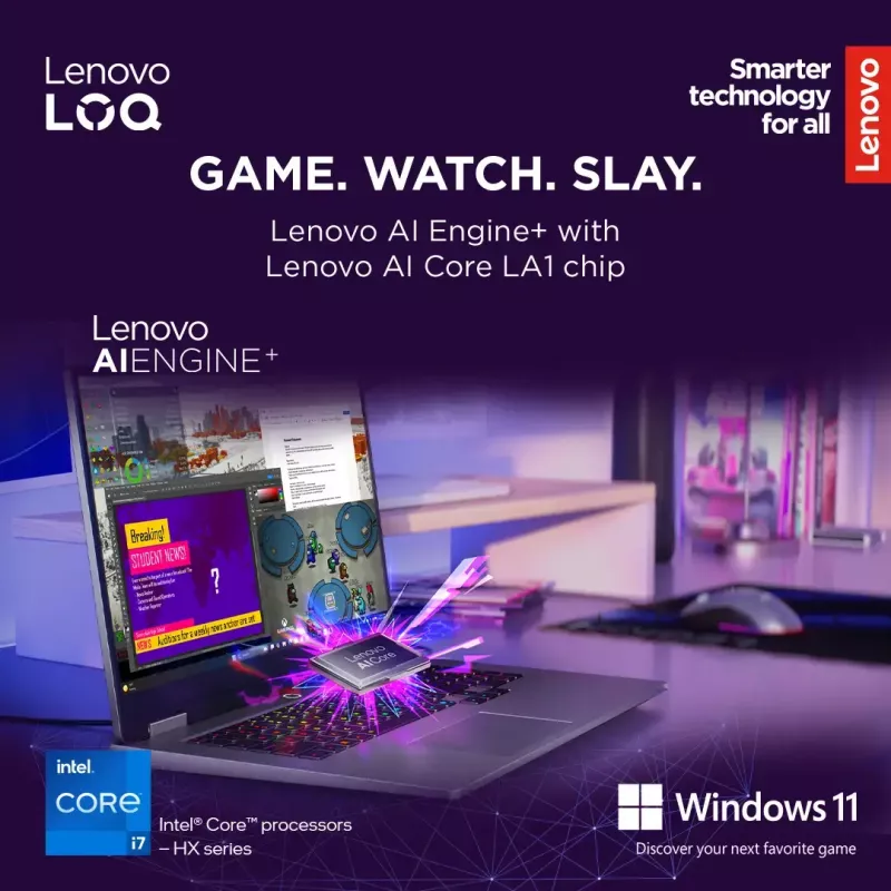 Sülearvuti Lenovo LOQ 17IRX10 17,3-tolline FHD IPS i7-13650HX 16 GB DDR5 1 TB SSD NVIDIA GeForce RTX 5060 8 GB Windows 11 Home Luna Grey