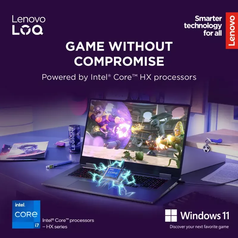 Sülearvuti Lenovo LOQ 17IRX10 17,3-tolline FHD IPS i7-13650HX 16 GB DDR5 1 TB SSD NVIDIA GeForce RTX 5060 8 GB Windows 11 Home Luna Grey