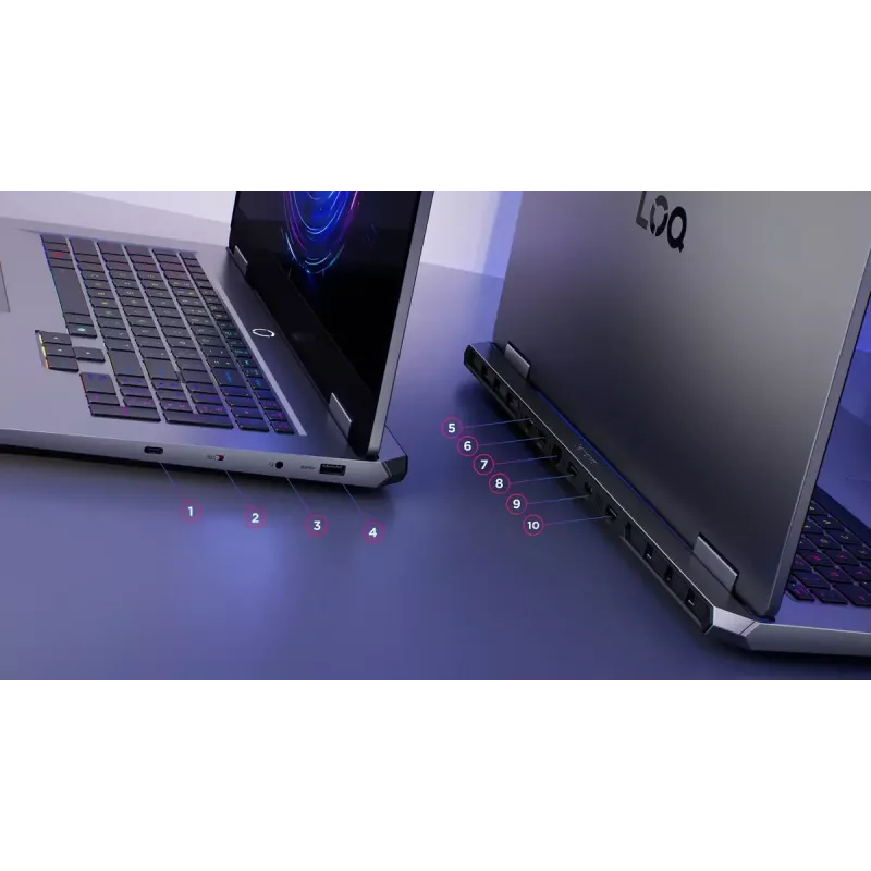 Sülearvuti Lenovo LOQ 17IRX10 17,3-tolline FHD IPS i7-13650HX 16 GB DDR5 1 TB SSD NVIDIA GeForce RTX 5060 8 GB Windows 11 Home Luna Grey