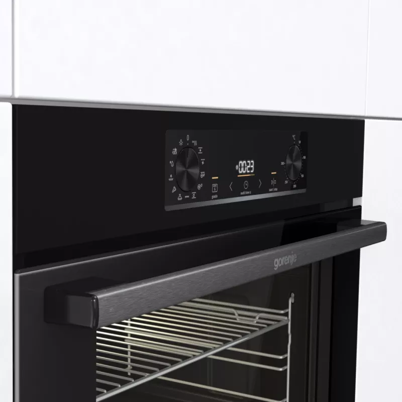Gorenje Elektrisk ugn BOS6737E06B RAL9005, Large, Electric, 77 L, 77 L, 2300 W, 300 °C